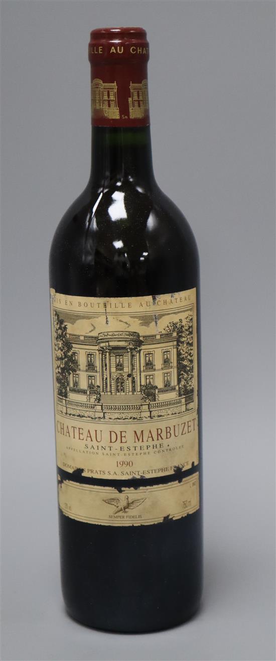 Three bottles of Domaine Prats Chateau de Marbuzet - Saint Estephe, 1990